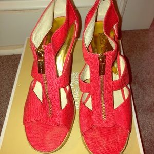 Michael Kors Tangerine wedges